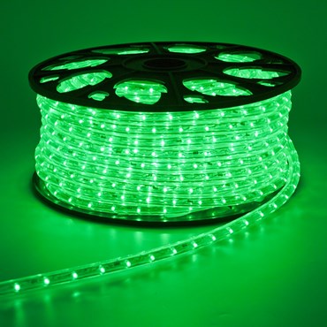 45m Green LEDs Rope Lights, 13mm diameter, 230V