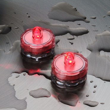 2 Bougies chauffe-plat led submersibles, led rouge