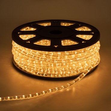 50m Clear Bulbs Rope Lights, 13mm diameter, 230V