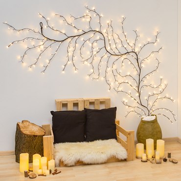3m Brown Branch Lights, 288 Warm White LEDs