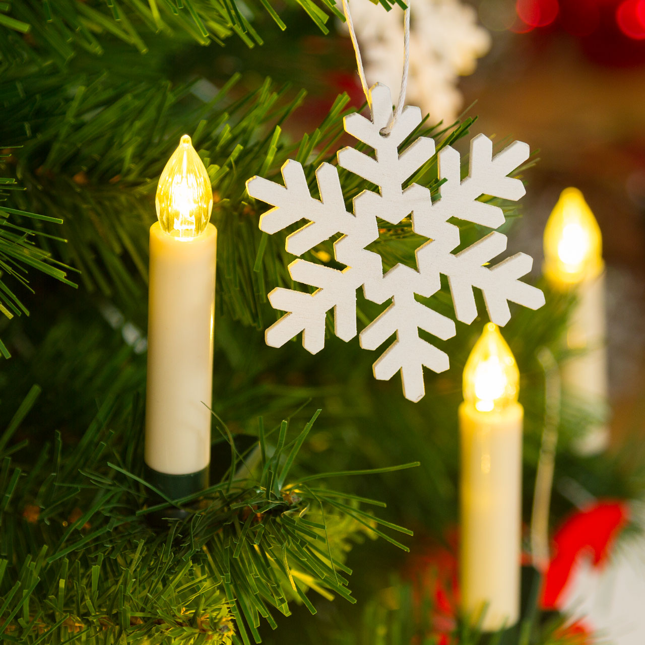 decoración de boda ZIYOUDOLI 30 unidades velas inalámbricas para árbol de Navidad temporizador velas de árbol de Navidad Velas LED con mando a distancia regulables pilas AAA 