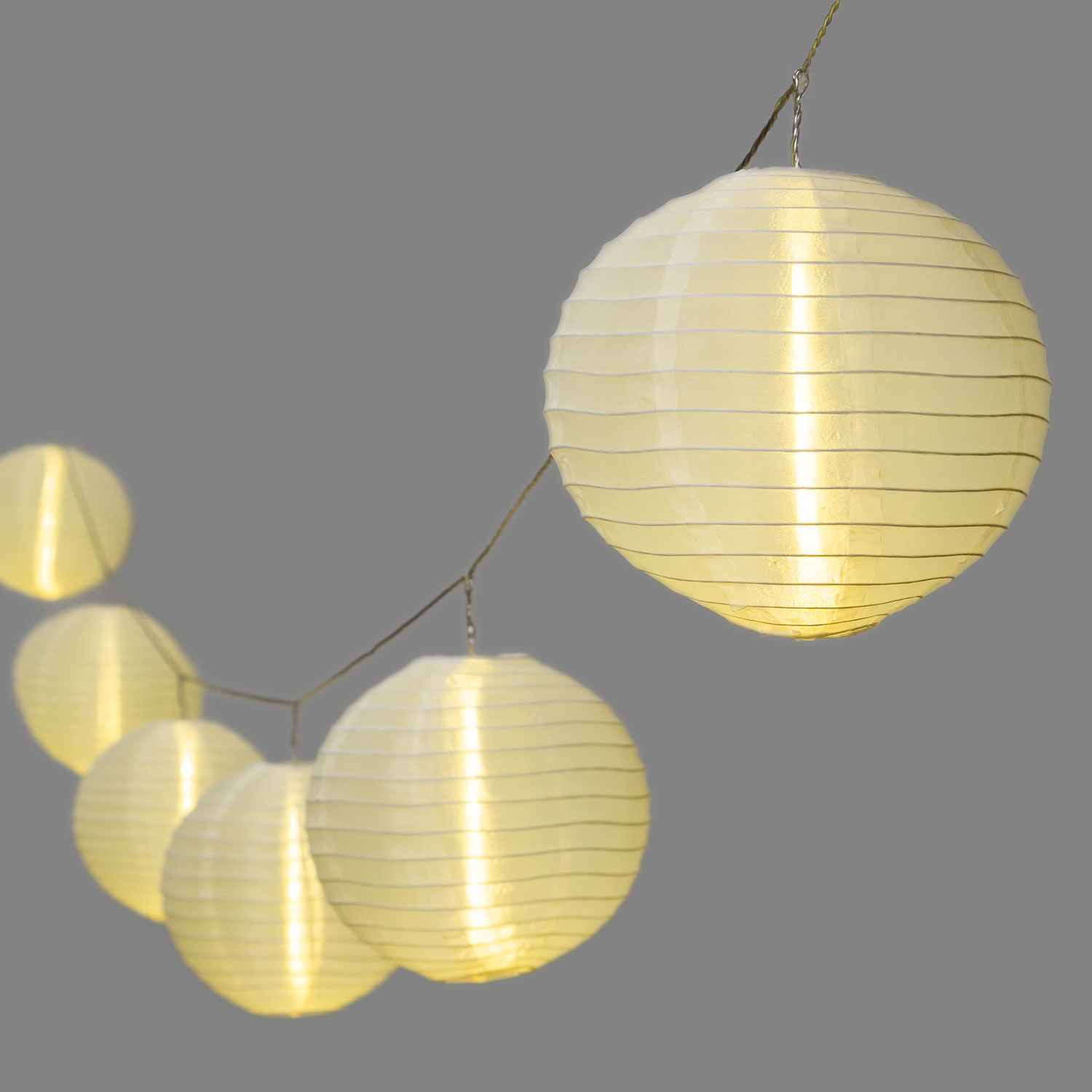 christmas paper lantern string lights