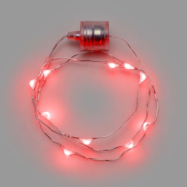 60cm 10 Red Microled Brilly Necklace Battery Lights