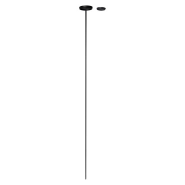 Schwarzer Kerzenhalter mit Erdspieß h 70-130 cm