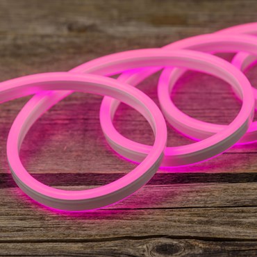 Tubo luminoso effetto neon bifacciale, 230V, 8 m, 960 led rosa