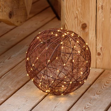 Esfera luminosa marrón con destellos Ø 30cm