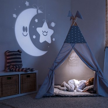 Projecteur Veilleuse Bonne nuit pour enfants, led blanc froid, image statique