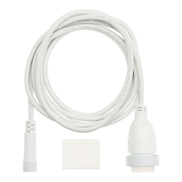 Câble 1 douille pour ampoule Vintage E27, 3 mètres, câble blanc, utilisation en intérieur ou extérieur