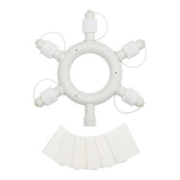 VINTAGE LED PRO 5 Way Ring Connector, White Cable