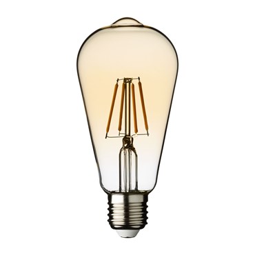 Bombilla Vintage Edison, filamento Led, 64 mm, E27, blanco cálido, 4 W
