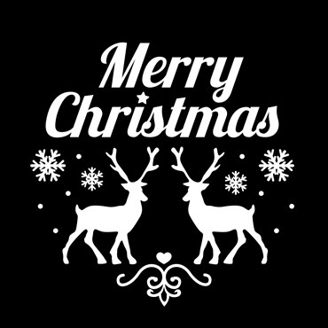 Gobo Merry Christmas avec rennes et flocons pour projecteurs professionnels, Ø48-30 mm, Blanc