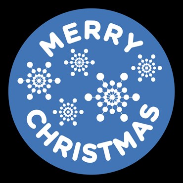 Gobo Merry Christmas auf blauem Hintergrund, Ø37-23 mm