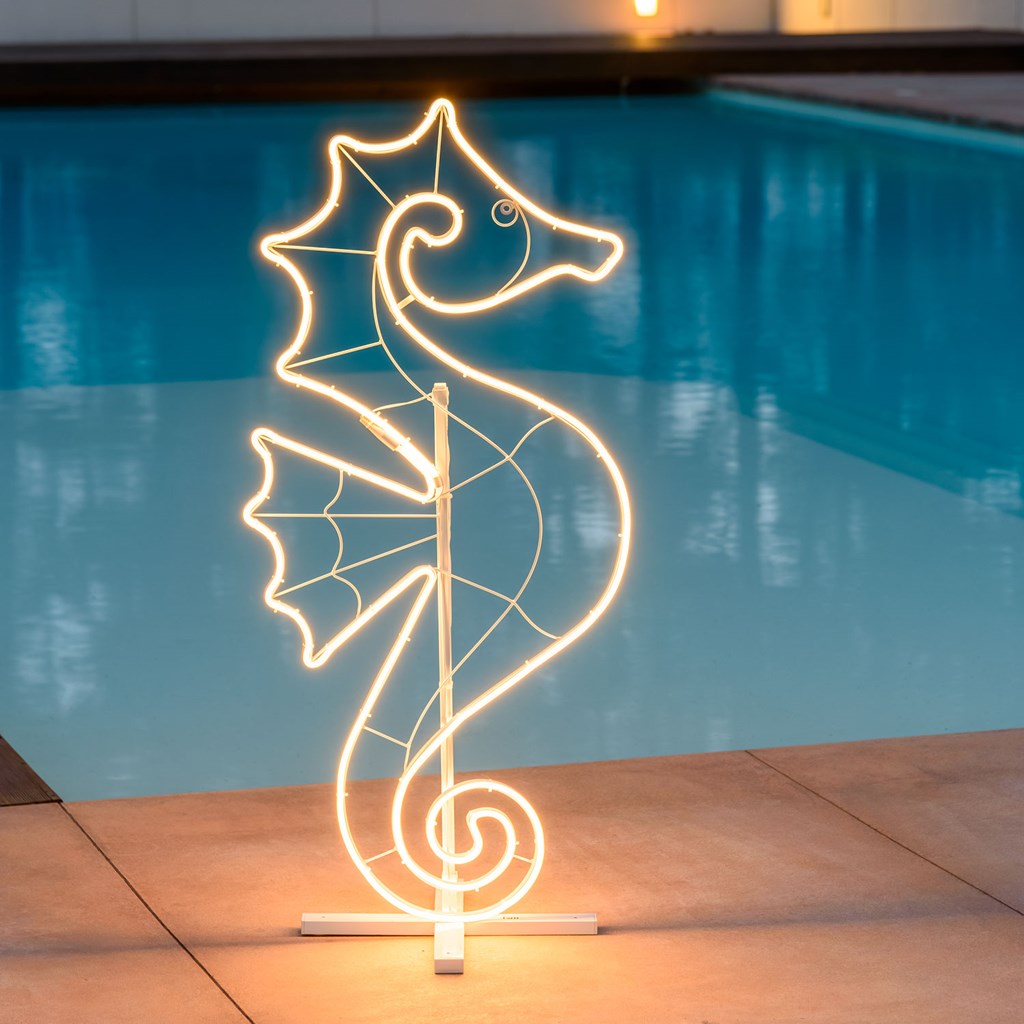 Seahorse Neon Lights Smd H 114 Cm 5 Leds Warm White Left Side 2d Figure Lights