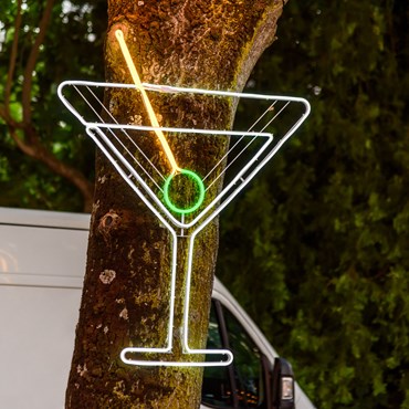 Lampada decorativa Cocktail Martini in tubo effetto neon, 116 cm, 696 led