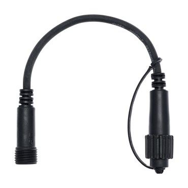Cable adaptador negro PML, Entrada (Macho) IP44, Salida (Hembra) IP67