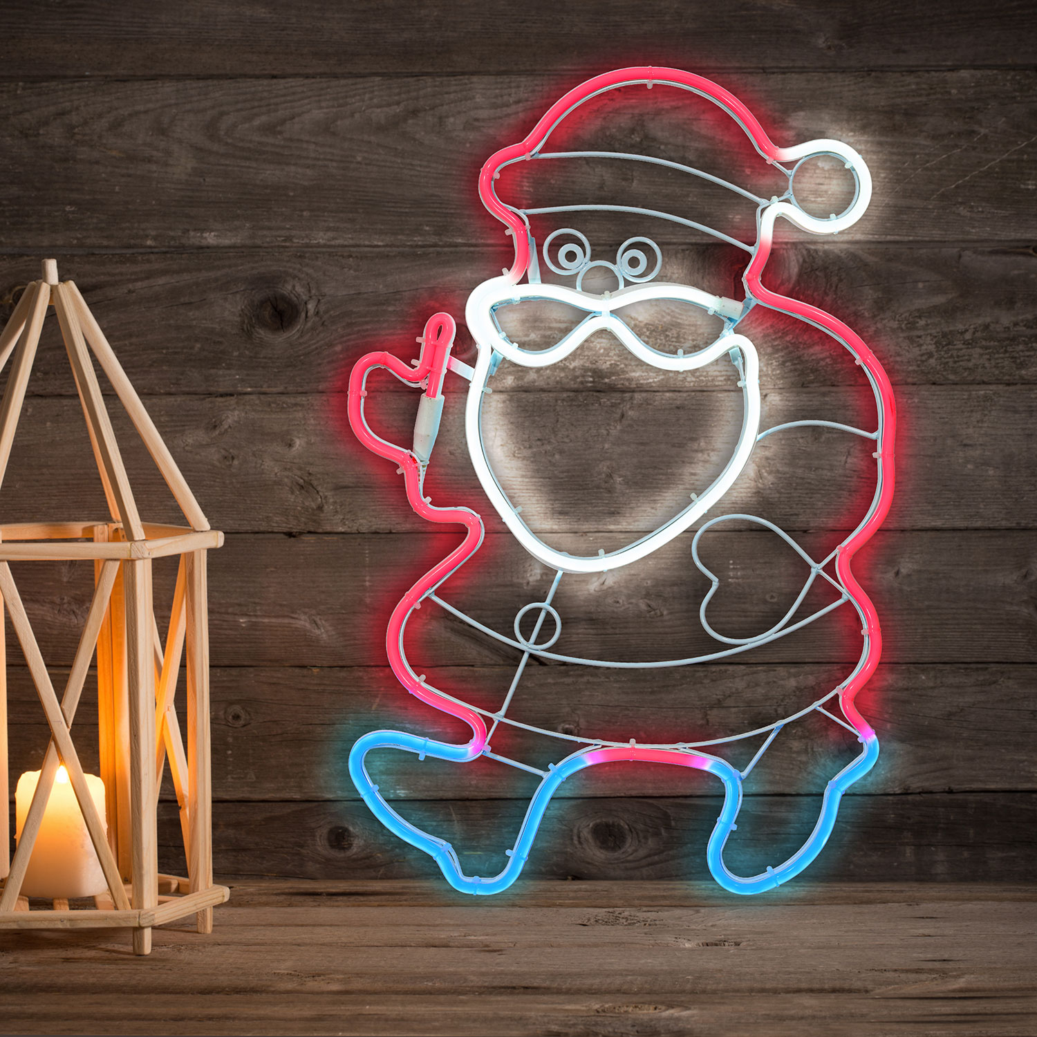 neon santa light