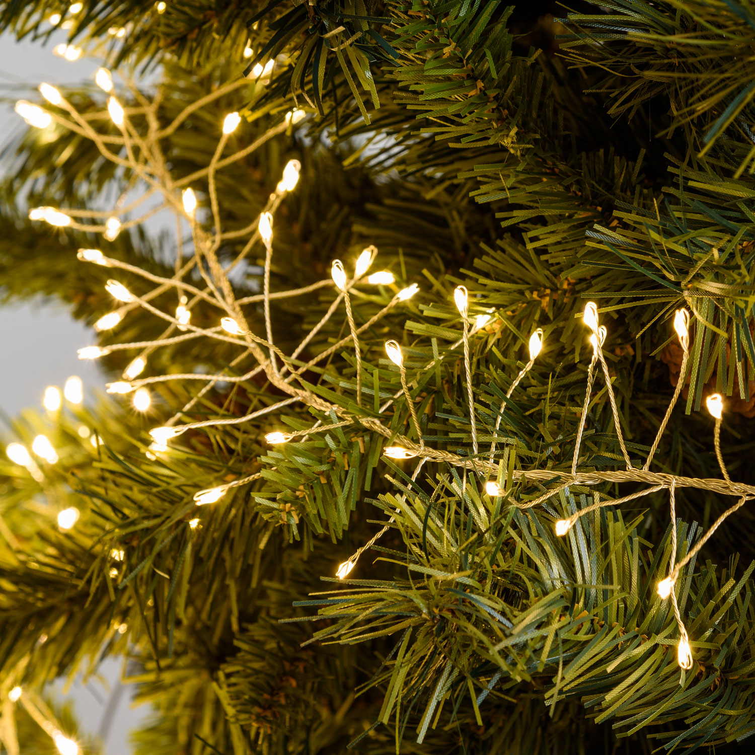 ice white and warm white cluster lights