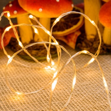 25m 500 Traditional Warm White MicroLEDs String Lights, Silver Metal Wire, MicroLEDs PRO Series