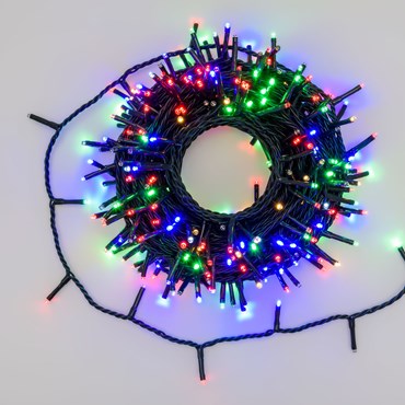 Lichterkette 18 m, 300 Mini LEDs Multicolor, grünes Kabel