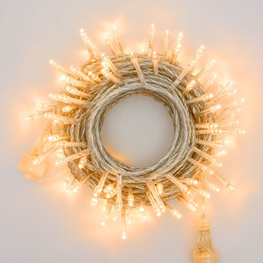 Guirlande lumineuse Smart Connect, 10 mètres, 100 led blanc chaud traditionnel, câble transparent, prolongeable