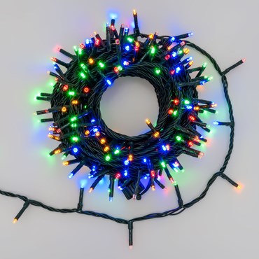 Guirlande lumineuse Smart Connect, 10 mètres, 200 miniled multicolor, câble vert, prolongeable