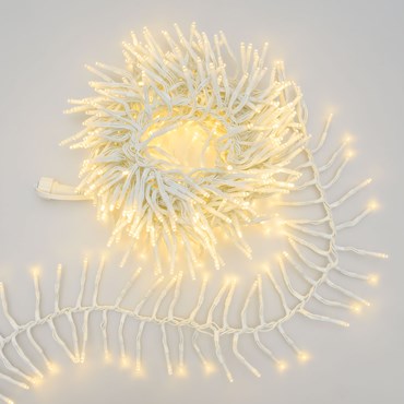 Guirlande Festoon lumineux Smart Connect, 5 mètres, 500 miniled blanc chaud, câble blanc, prolongeable