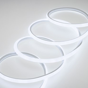 50m 6000 White LEDs Neon Flex Rope Lights, front light, 16mm, 230V