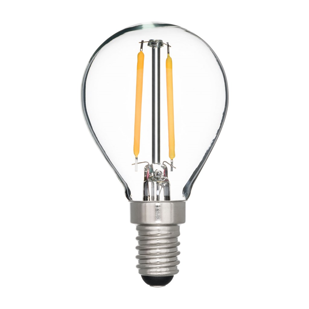 Globe LED Bulb 45 mm E14, Warm White, Clear 12 Volt, Watt - Bulbs