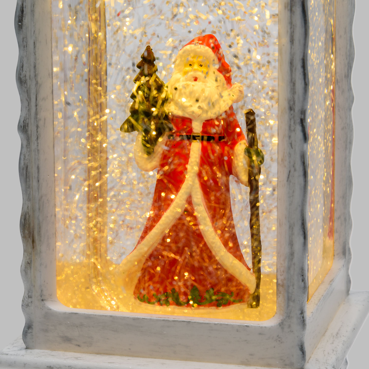 regalo con acqua scintillante a batteria mini albero di Natale a LED CestMall Lanterna con globo di neve illuminata di Natale con Babbo Natale in camion vintage globo con glitter vorticoso 