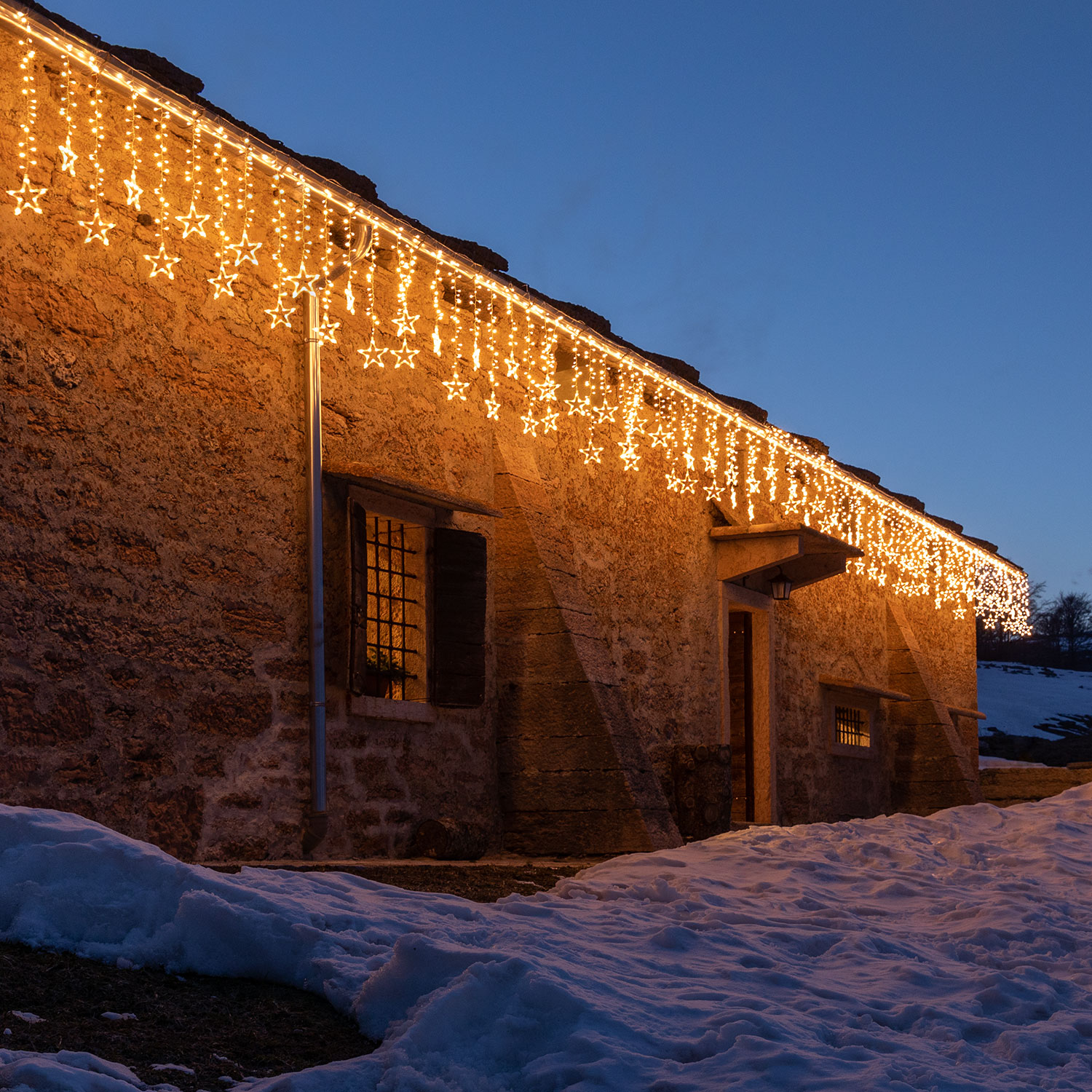 5 metre warm white icicle lights