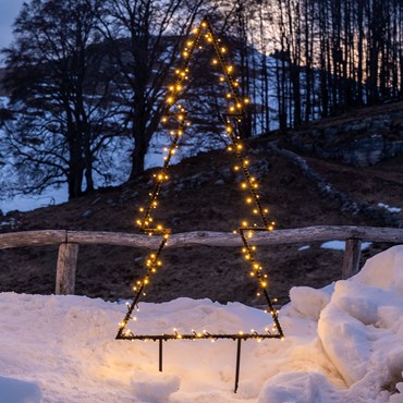h. 140 cm, With Removable Stakes, 140 Warm White LEDs Wonder Christmas Tree, Mulltipurpose