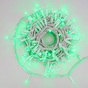 120m 200 Green MaxiLEDs Connectable String Lights, White Cable, PML Series, IP67