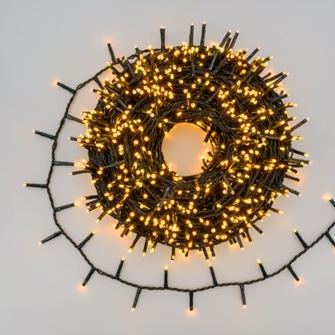 30.5 Mini Cluster string light, 1000 miniLEDs extra warm white and warm white, green cable
