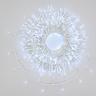 MiniCluster Lichterkette 30,5 m, 1000 MiniLEDs Ice kaltweiß, weißes Kabel