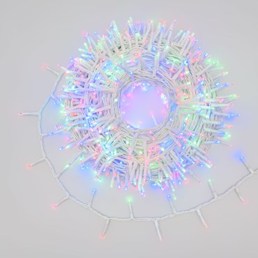 Guirlande Ruban Lumineux 30,5 m, 1000 miniled multicolor fluo, câble blanc