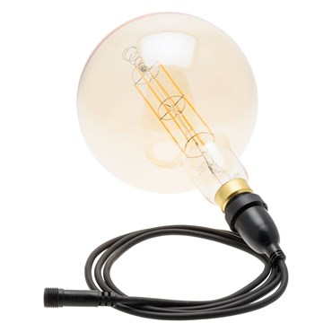 Suspension Vintage Dimmable LED Maxi Bulb Light, Ø200mm, 3m Black Cable, Vintage Led Pro Series