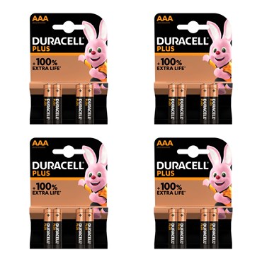 AAA Batteries Duracell Plus, Set of 16