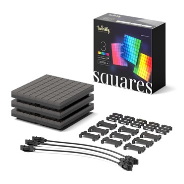 Twinkly Squares, 3 square blocks, 64 RGB Pixel LEDs, extension kit