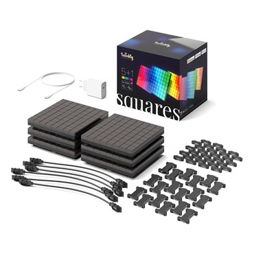 Twinkly Squares, set di 6 pannelli con 64 RGB Pixel Led, starter kit