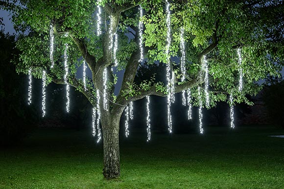 Décorations de Noël Jardin 2022 Lumières en cascade