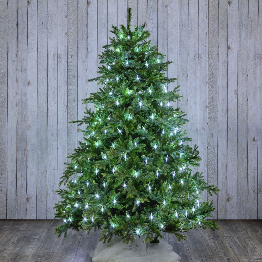 desconectado Doctrina Abrazadera Red de luces para árbol de Navidad 3,8 x h. 2m, 195 Led blanco - Redes de  luces