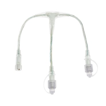 PL24V 2 Way Connector, Clear Cable